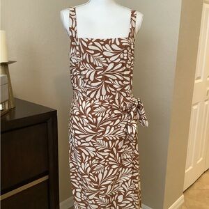 Kate and Lily Leaf Print Wrap Dress